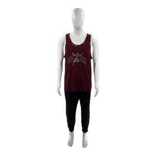 Heels Jack Spade Stephen Amell Screen Worn Sweatpants & “Big Jim” Logo Tank Top Ch 2 Sc 50 Ep 203 | VIP Fan Auctions