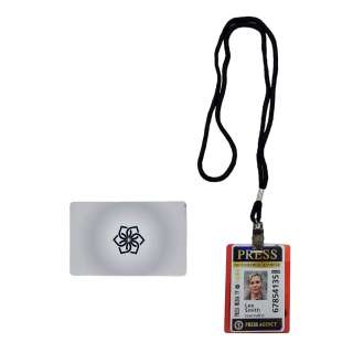 Civil War Lee Kirsten Dunst Screen Used Press ID Set & Hotel Key Card | VIP Fan Auctions