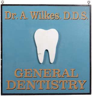 SALEM’S LOT (2024): "DR. A. WILKES D.D.S. - GENERAL DENTISTRY" HANGING STOREFRONT SIGN - SCREEN-USED PROP. | Hake’s
