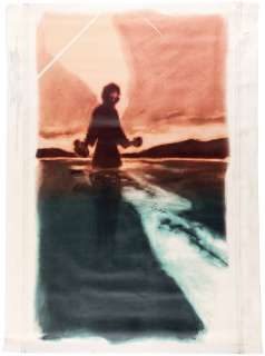 HEROES (NBC TV, 2006-2010) - SCREEN-USED "SURESH IN THE RIVER" ISAAC MENDEZ (SANTIAGO CABRERA) PROPHETIC PAINTING (TIM SALE) PRINT PROP. | Hake’s