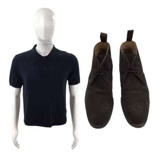 Saltburn Oliver Quick (Barry Keoghan) Screen Worn Boots & Polo Knitwear Ch 59 Sc 196 | VIP Fan Auctions