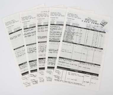 Pulp Fiction (1994) Five Original Production Call Sheets as used on shoot days 37, 38, 39, 40 and… | Ewbank’s