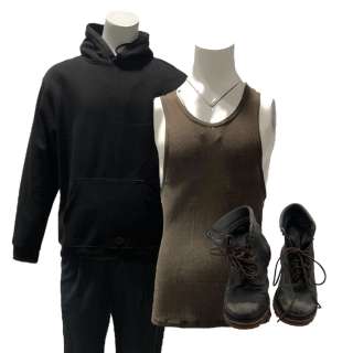 Road House Dalton Screen Worn Hoodie, Tank Top, Pants & Lace-Up Boots Ch 1-1a Sc 1-4,7, 8pt10 & 8pt2 | VIP Fan Auctions