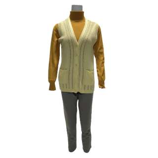 Lot #15: Everything Everywhere All at Once Deirdre Beaubeirdre (Jamie Lee Curtis) Screen Worn Vest, Sweater & Pants Ch 1 Sc 15-109