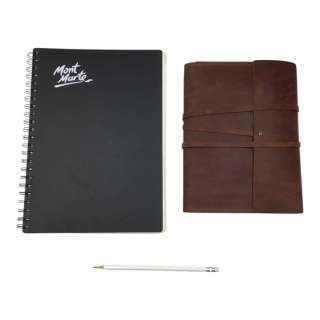 Novocaine Nate (Jack Quaid) Production Used Pencil, Leather Bound Sketch Pad & Sketch Pad Sc 19 | VIP Fan Auctions