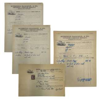 The Last Voyage of the Demeter Clemens (Corey Hawkins) Production Used 4 Cargo Manifest Documents | VIP Fan Auctions