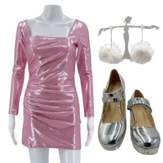 Heart Eyes Monica (Gigi Zumbado) Screen Worn Dress, Earrings & Heels Ch 2 | VIP Fan Auctions