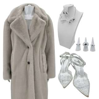 Heart Eyes Ally (Olivia Holt) Production Worn Coat, Dress, Bikini Boob Tube, Bikini Bottom , Necklace, Earrings, (2) Rings & Heels Ch 5 | VIP Fan Auctions