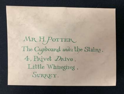 Harry Potter and the Sorcerer’s Stone (2001) - Harry Potter’s Hogwarts Acceptance Envelope | Hanlin Auction Service