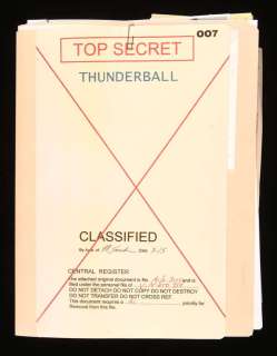 James Bond: Thunderball (1965) replica prop 007 code name Thunderball, Classified Top Secret… | Ewbank’s