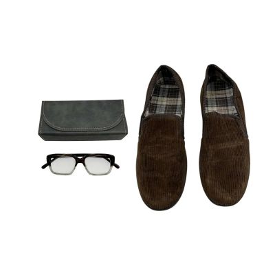 All the Devils Are Here Ronnie (Eddie Marsan ) Screen Used Glasses W/ Case & Slippers Sc 45-48 | VIP Fan Auctions