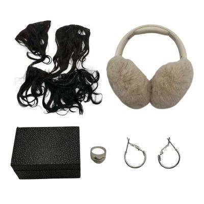 Lot #57: Play Dirty Zen Screen Used Hair Extensions (Hero), Ear Muffs, Ring & Earrings