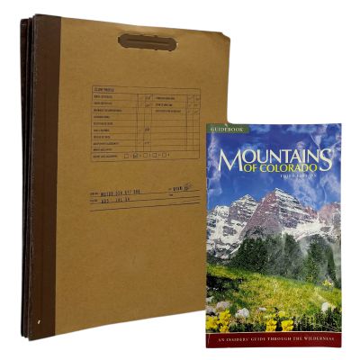 Lot 53: Eternity Joan (Elizabeth Olsen) Screen Used File & Mountains Of Colorado Guide | VIP Fan Auctions