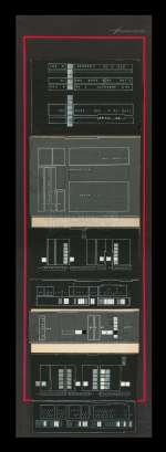 Harry Lange Auction - Lot 3 - Interior Instrumentation Acrylic Panel Design - Signed by Harry Lange