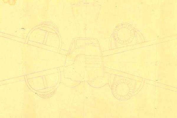 Star Wars Episode IV: A New Hope (1977) X-Wing Fighter Blueprints from 4th September 1975, folded,… | Ewbank’s