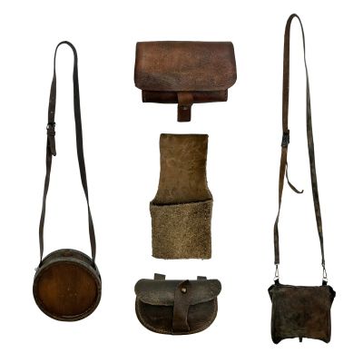 Lot 3: The Bluff Connor Soldiers Screen Used Bag, Round Pouch, Pouch, Axe Holster & Canteen | VIP Fan Auctions