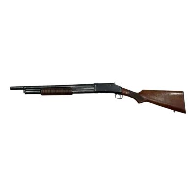 Lot 33: Marty Supreme Hoff Screen Used Prop Non-Functional Plugged Rubber Winchester 1897 Shotgun | VIP Fan Auctions