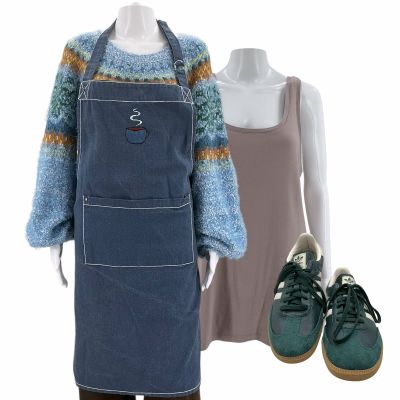 Lot 288: Poker Face Season 2 Nell (Barista) (Aminatou Sow) Screen Worn Sweater, Tank Top, Pants, Apron & Sneakers Ch 1 Sc 27 Ep 212 | VIP Fan Auctions