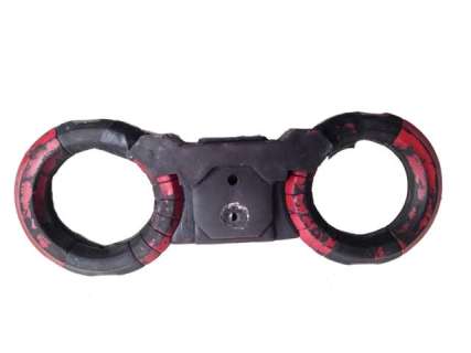 Umbrella Corporation Screen Used Manacles Movie Props | Premiere Props