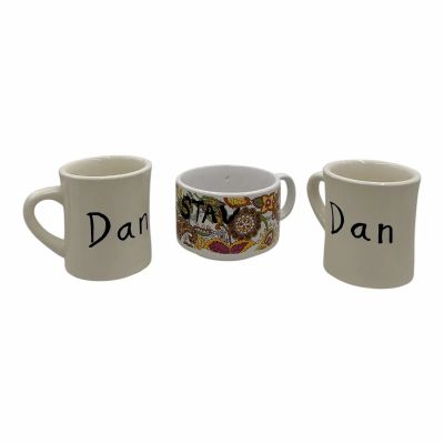 Lot 3: Tony The Flagship Restaurant Screen Used Stav Mug & (2) Dan Mugs | VIP Fan Auctions