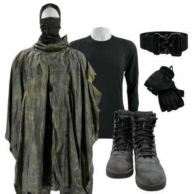 Lot 44: Onslaught The Butcher Screen Worn Stunt Double Jacket, Shirt, Undershirts, Pants, Poncho, Belt, Balaclava, Gloves & Boots Ch 4 Sc 48-128 | VIP Fan Auctions