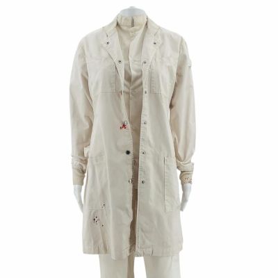 Lot 90: Onslaught Inger Screen Worn Lab Coat, Shirt & Pants Ch 2 Sc 21-67 | VIP Fan Auctions