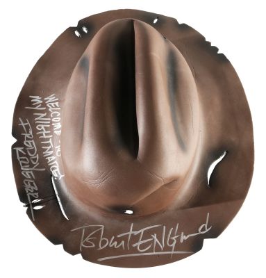 Robert Englund as Freddy Kreuger in A Nightmare on Elm Street Signed Prop Replica Hat with Character Name & Quote | SWAU