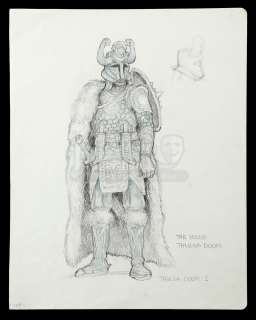 CONAN THE BARBARIAN (1982) - Lot 207 - Hand-drawn Ron Cobb Young Thulsa Doom Concept Sketch