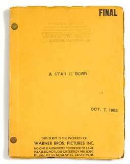 A final screenplay of A Star is Born by Moss Hart | Bonhams