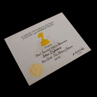 Star Trek: The Motion Picture – John Dykstra’s Special Effects Nomination - 25- | Icons of Pop Culture