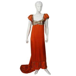 THE PATRIOT (1928) - Countess Ostermann (Madge Titheradge) Orange Silk Empire Gown