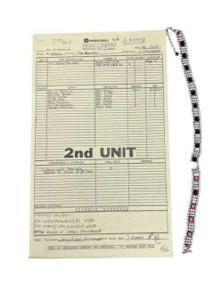 The Goonies (1985) - Callsheet and Rhinestone Necklace | Hanlin Auction Service