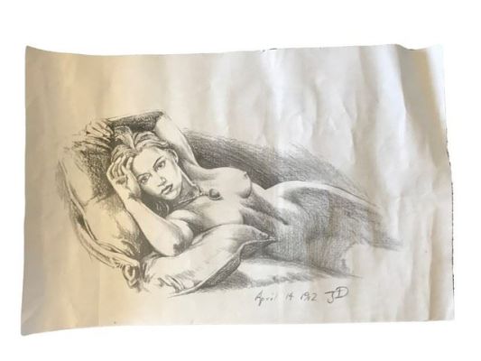 Lot 129 - Titanic Rose (Kate Winslet) Iconic Sketch Movie Props | Premiere Props