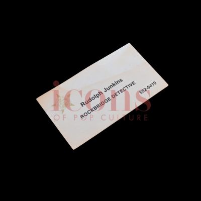 Lot 37 - Christine - Rudolph Junkins’s (Harry Dean Stanton) Business Card - 65-37 - ICN-000601 | Icons of Pop Culture
