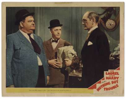 Laurel & Hardy Lobby Card from ’’Nothing But Trouble’’ | Nate Sanders