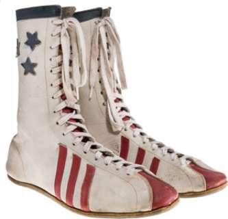 A Carl Weathers as "Apollo Creed" Pair of Boxing Shoes from "Rocky."...