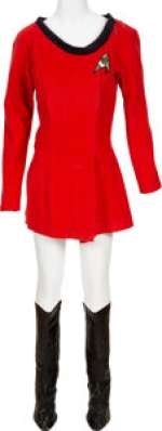Grace Lee Whitney "Yeoman Rand" Starfleet Red Duty Uniform Dress and Boots from Season 1 of Star Trek: The Orig... | Heritage
