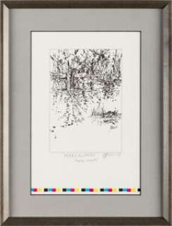 Jerry Garcia "Marshlands" 13" X 17"First Edition "Press Proof" Lithograph Matted and Framed. | Heritage