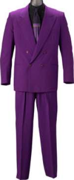 Arsenio Hall Signature 2-pc Purple Suit, Black Dress Shirt, and Versace Tie from The Arsenio Hall Show<...