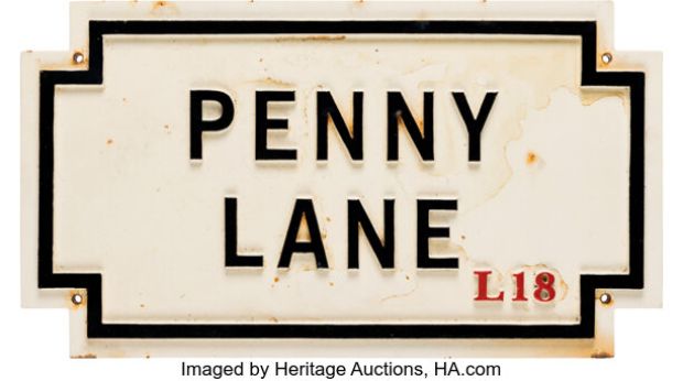 The Beatles, Official Penny Lane, L18 British Street Sign. | Heritage