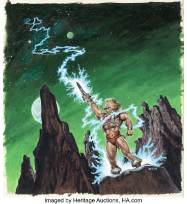 Earl Norem Masters of the Universe He-Man Original Transformation Artwork (ca. Mid 1980s).