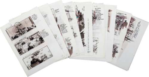 Group of Original Production Continuity Drawings from The Poseidon Adventure (Irwin Allen Productions, 1972).