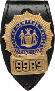 Law & Order: Criminal Intent (NBC TV, 2001-2011), Chris Noth "Detective Michael Logan" Detective Badge.