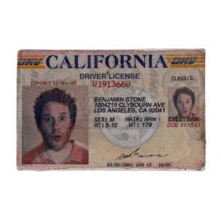 KNOCKED UP (2007) - Lot 818 - Ben Stone‘s (Seth Rogen) Driver‘s License