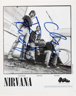 Nirvana Signed Nevermind Era 8" x 10" DGC Publicity Photo (ca. 1991). | Heritage