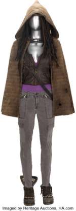 Michonne (Danai Gurira), Signature Ensemble and Action Katana from The Walking Dead (AMC 2010-2022, Season 3). | Heritage