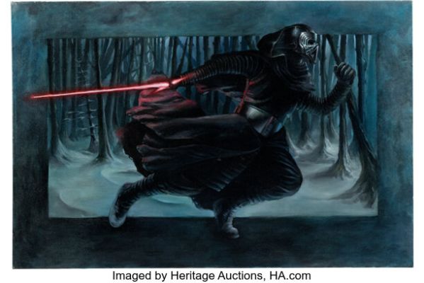 Star Wars "Rey’s Nightmare", Original Oil Painting by Lee Kohse (Lucasfilm, 2015). | Heritage