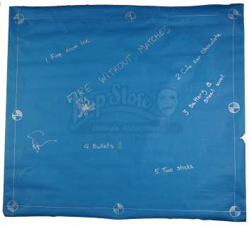 Mythbusters | Episode "Shredded Plane, Fire without Matches" (2006, E45): Episode Blueprint Signed by Adam Savage - Fire Without Matches | Propstore