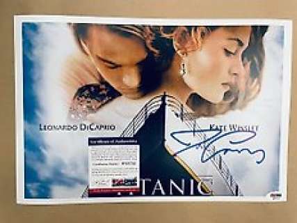 Titanic | Titanic - Signed by director (and king of the World) James Cameron - with PSA/DNA Certificate - Autograph, | Catawiki