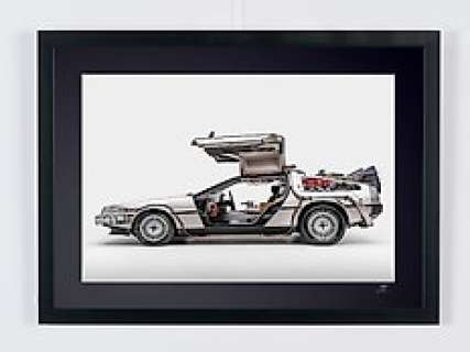Back To the Future - Dmc 12 Delorean - the Time Machine | Back To The Future - DMC 12 DeLorean - The Time Machine - Fine Art Photography - Luxury Wooden Framed 70X50 cm - Limited Edition Nr 01 of 30 - Serial ID 16914 - Original Certificate (COA), Hologram Logo Editor and QR Code | Catawiki